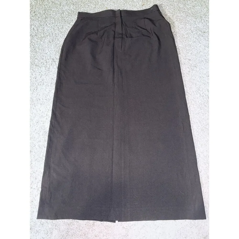 TALBOTS Petites Women's Rayon Blend Stretch Straight Pencil‎ Skirt Slit Size 10P